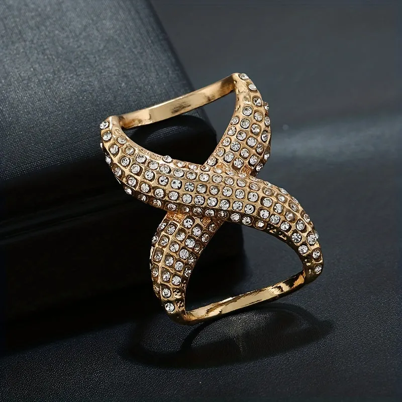 Rhinestone Brooch Pin  Elegant Accessory for Womens Scarves