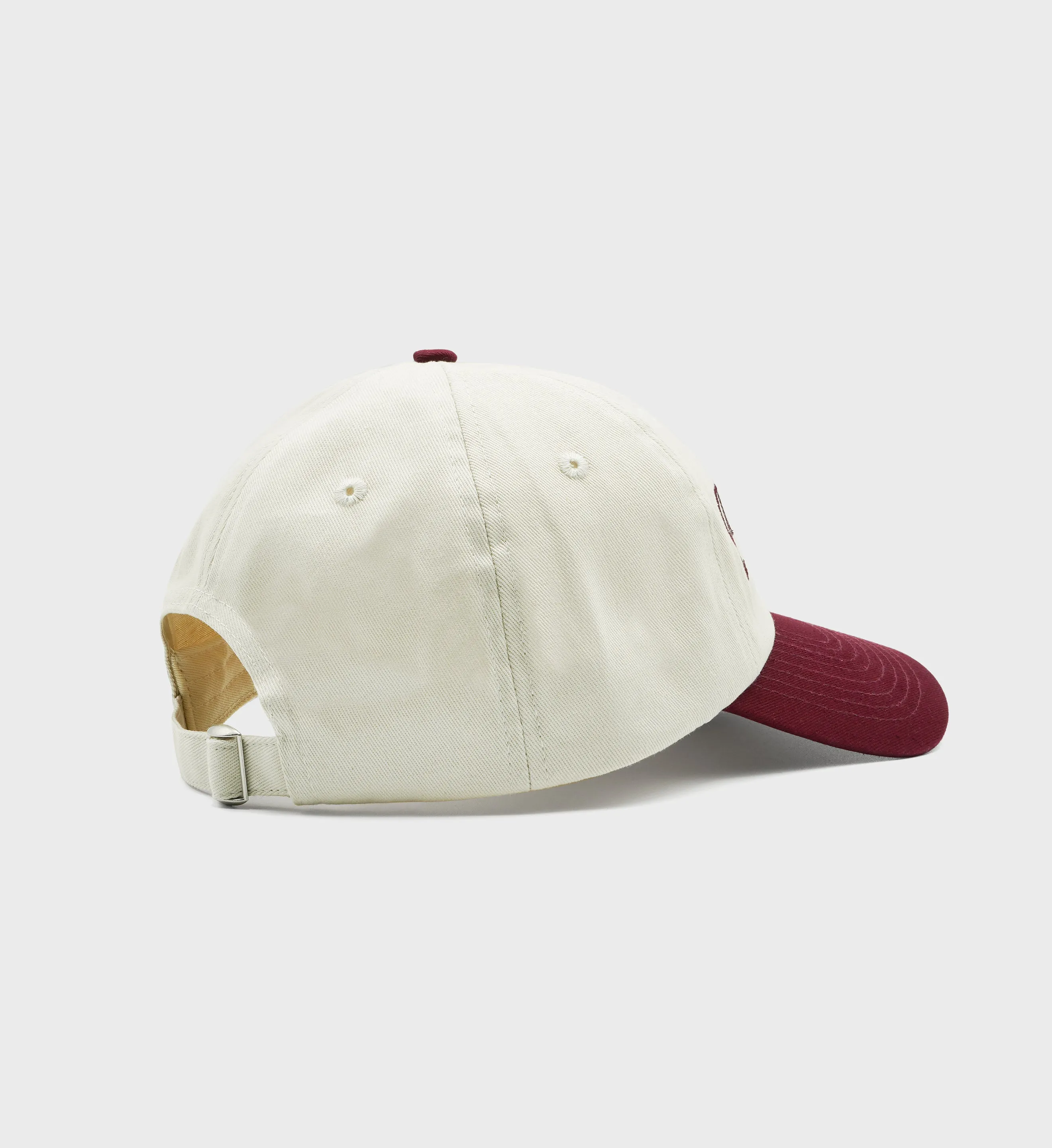 Rizzoli Tennis Hat - Off White with Merlot Trim