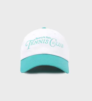 Rizzoli Tennis Hat - White/Caribbean