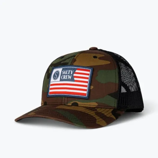 SALTY CREW FREEDOM FLAG RETRO TRUCKER