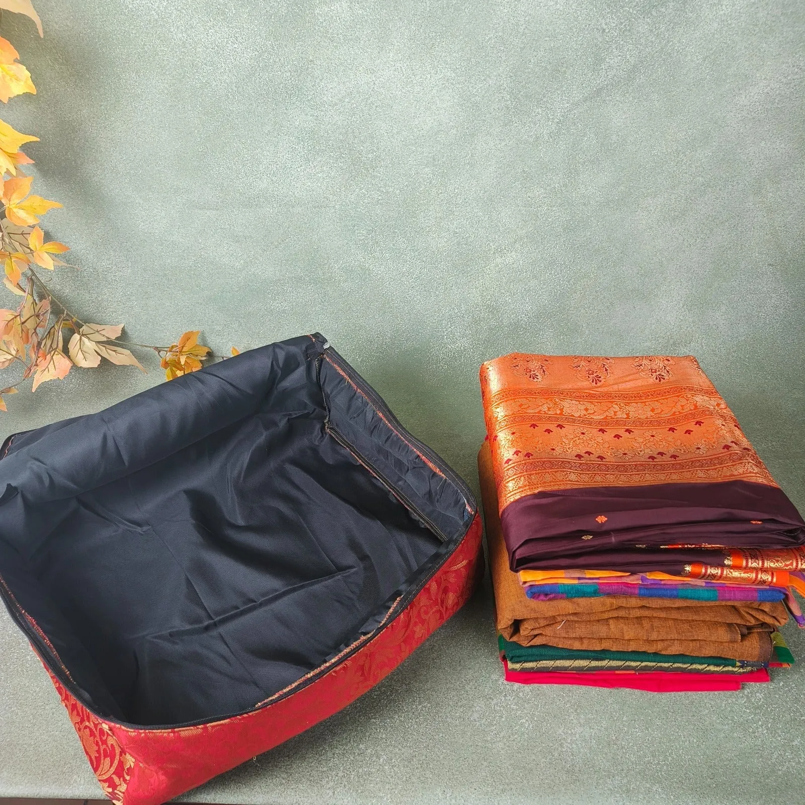 Saree Storage Bags Red Anthemoin Prints Design