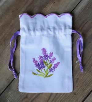 Scalloped Edge Lavender Sachet Bag - Set of 12