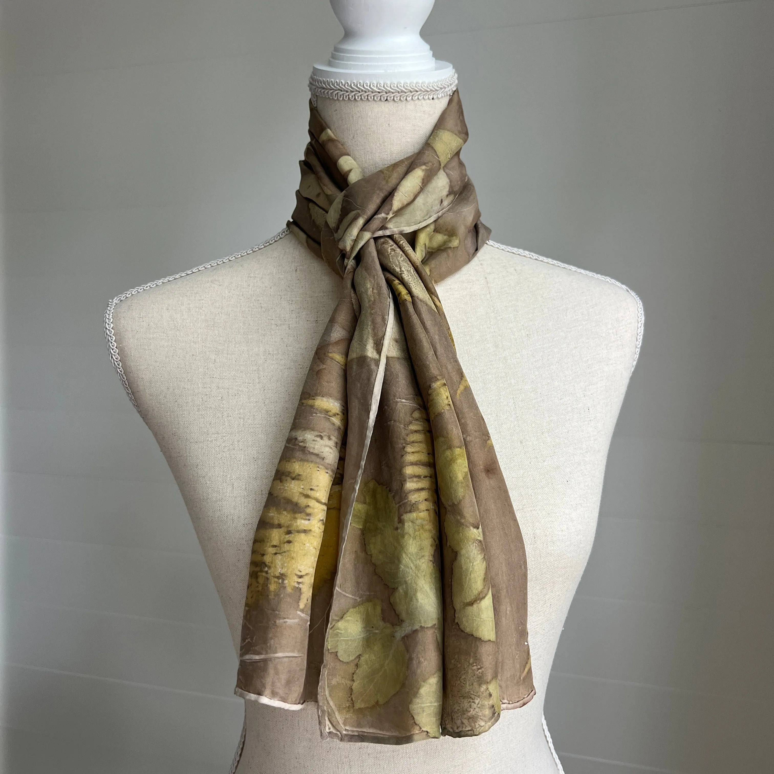 Silk Scarf | "Rebecca" Black Walnut