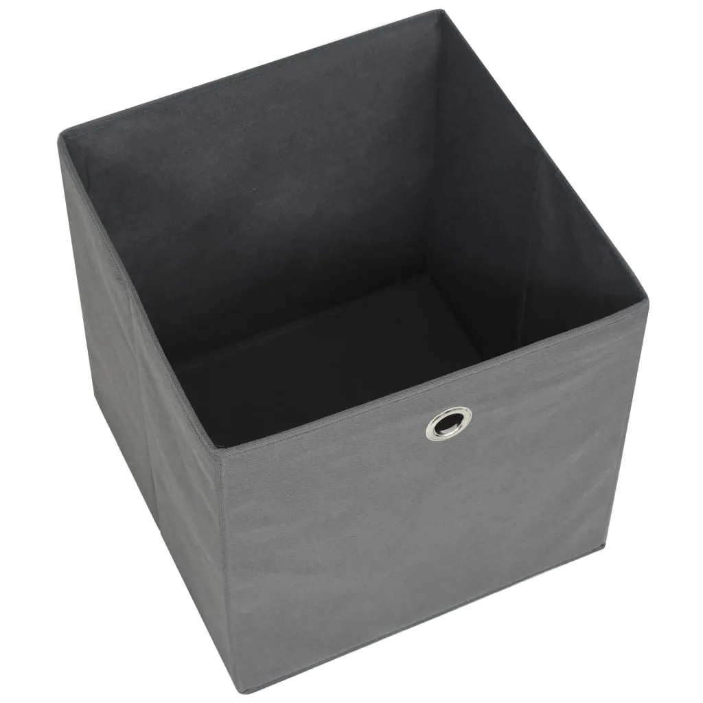 Storage Boxes 10 pcs Non-woven Fabric 28x28x28 cm Grey