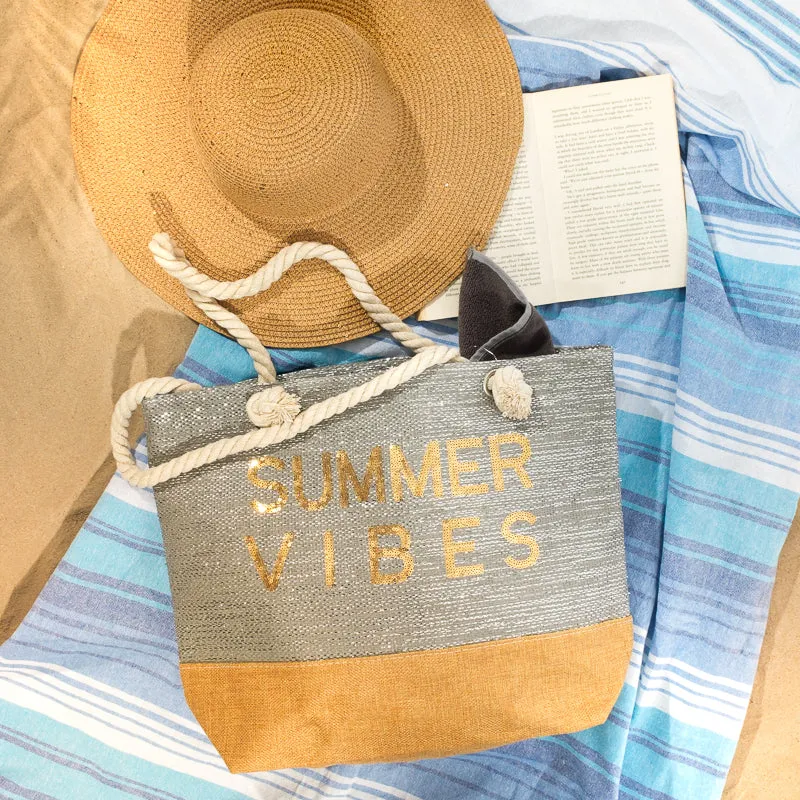 Trendy Beach Bag - Grey