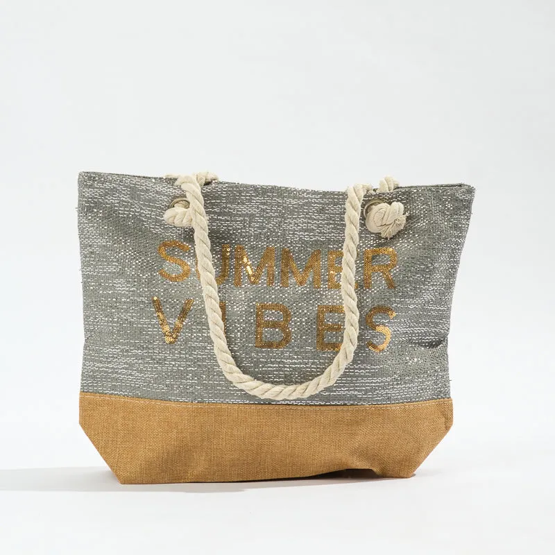 Trendy Beach Bag - Grey