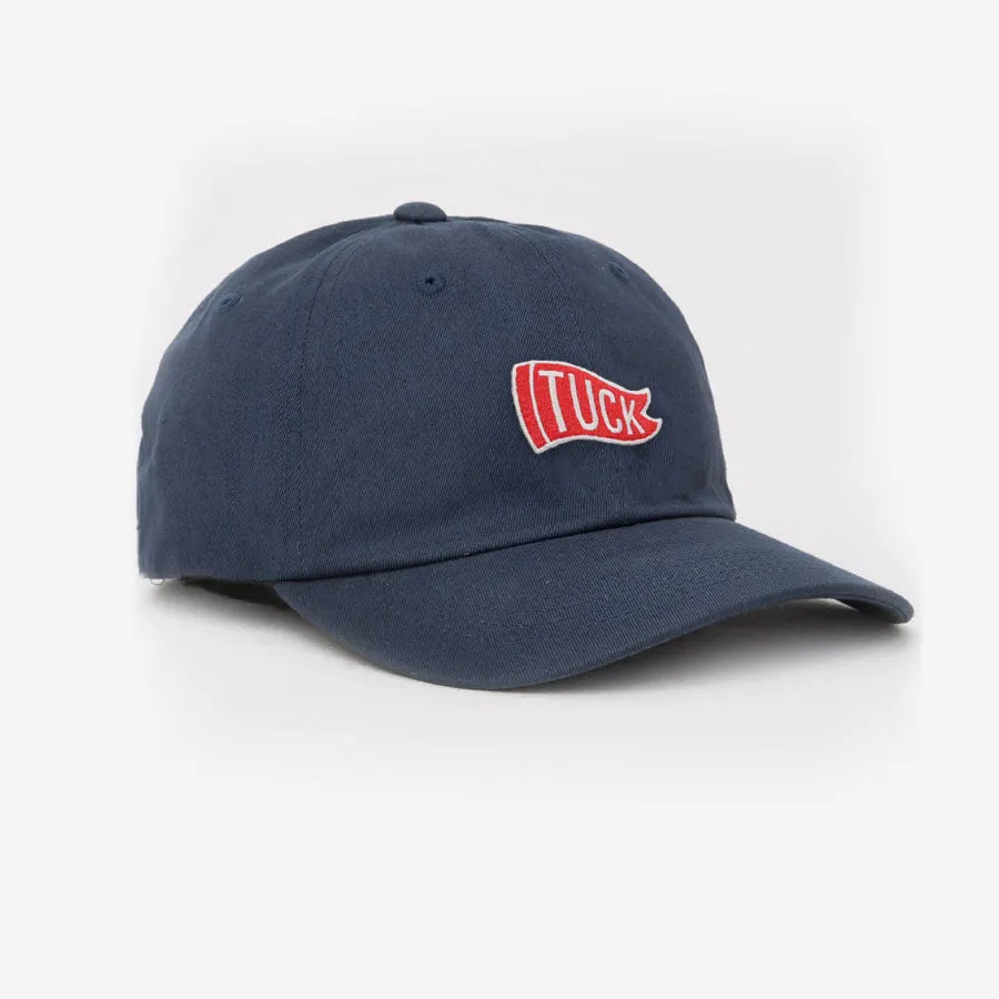 Tuck Flag Unstructured Unisex Hat - Navy