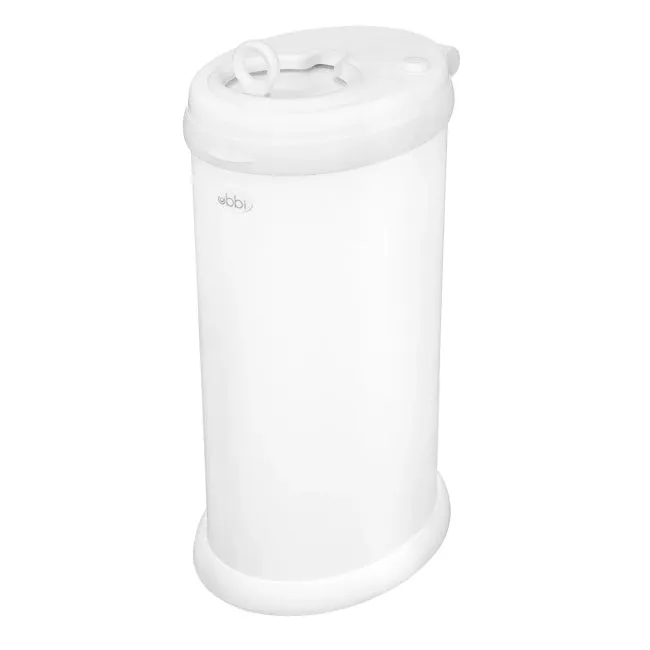 Ubbi Eco-Friendly Stainless Diaper Pail - Matte White