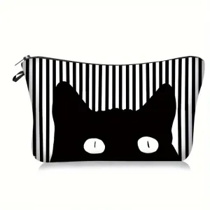 Versatile Cartoon Cat Cosmetic Bag Travel  Home Essential