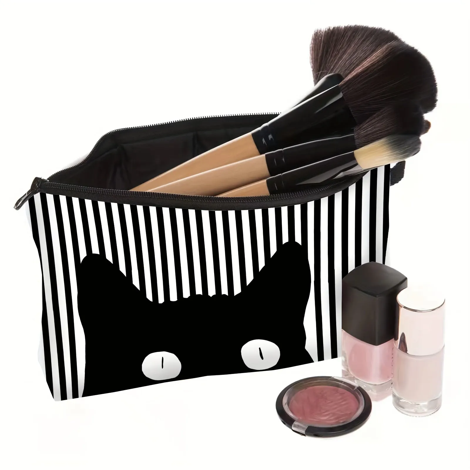 Versatile Cartoon Cat Cosmetic Bag Travel  Home Essential