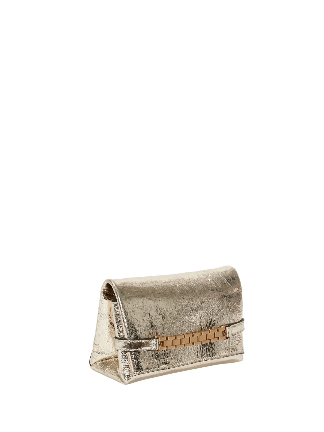 Victoria Beckham Mini Chain Pouch Long Strap Bag in Platinum