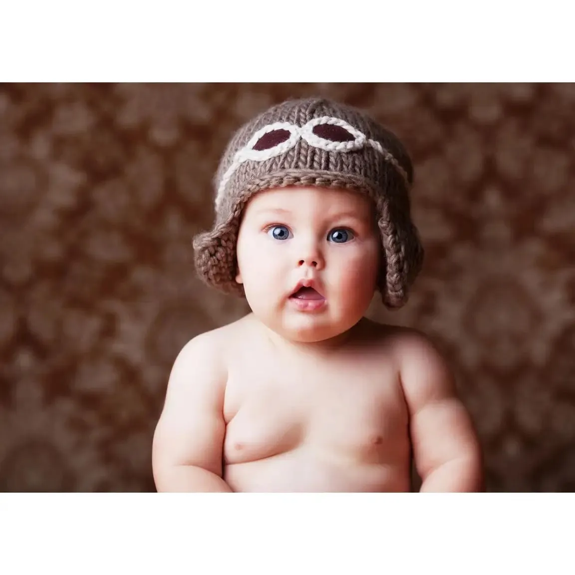 Wilbur Aviator | Acrylic Hand Knit Kids & Baby Hat