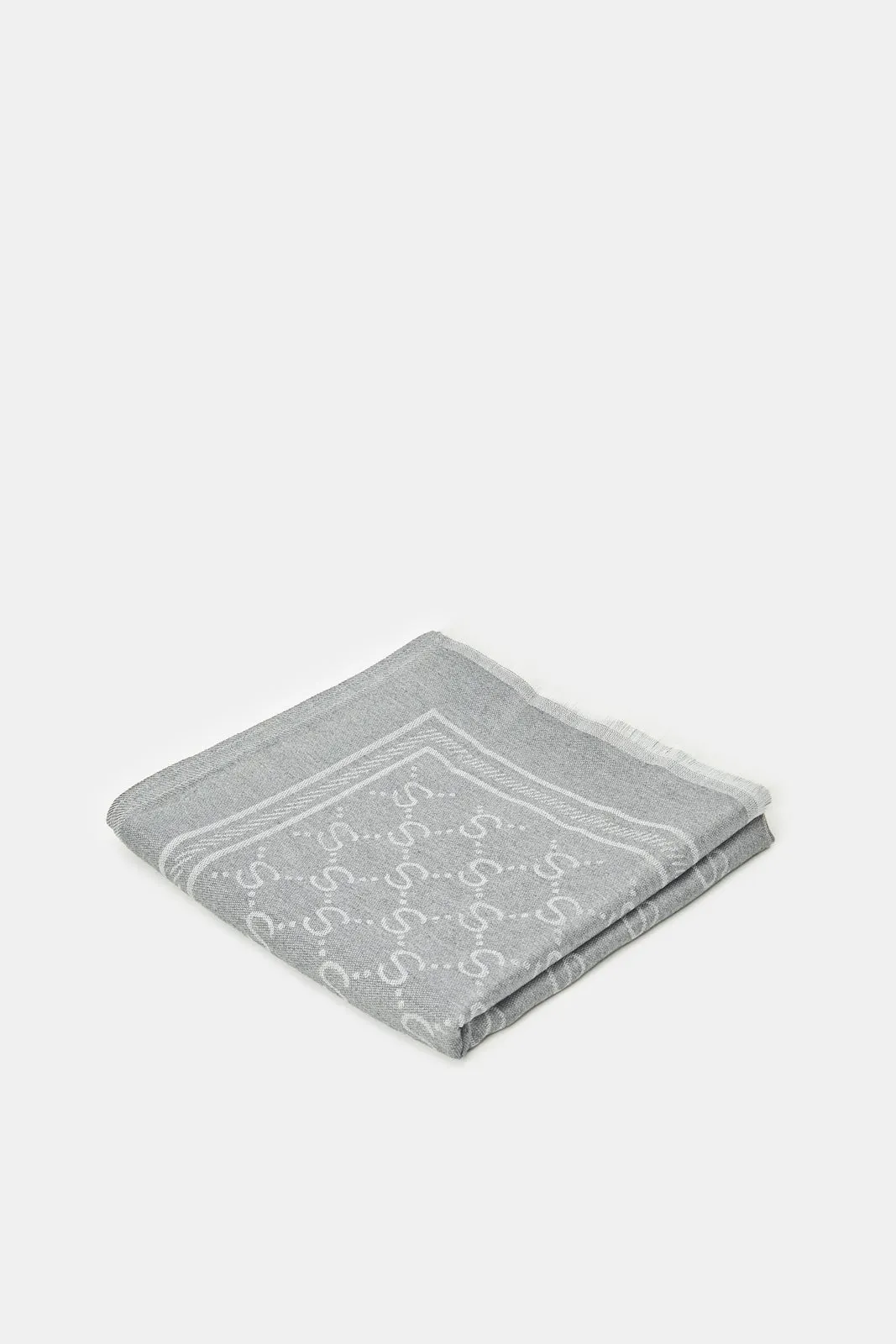 Women Grey Printed Scarf