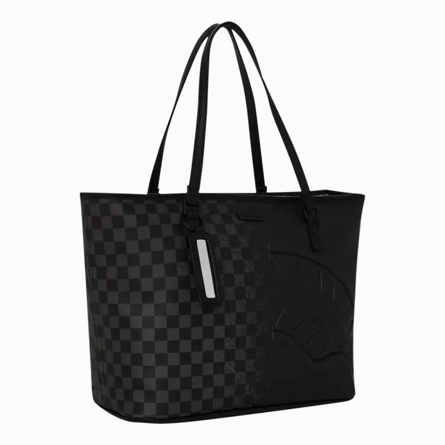 Women's Spritz Grey Check Tote Hand Bag